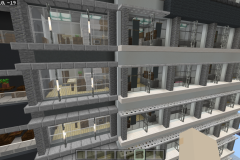  The buildings offer housing for several people