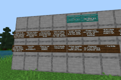 A sign wall for the students to collect different building ideas