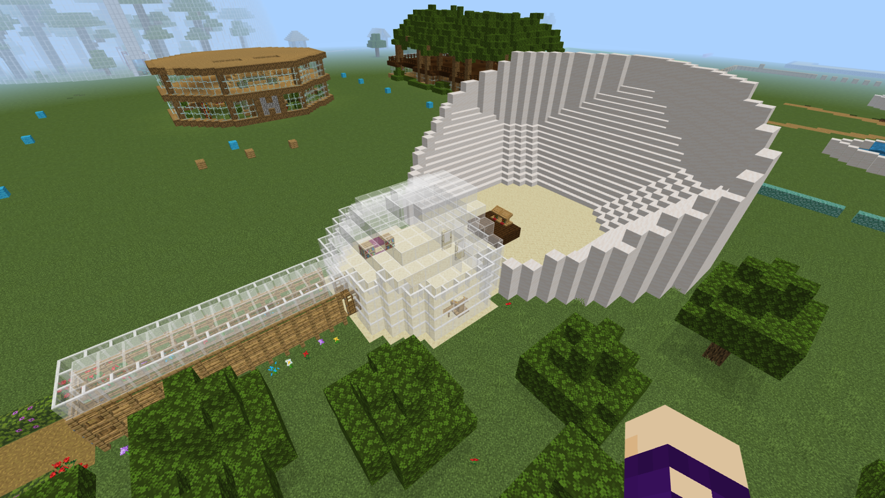 An amphitheater in the middle of the town