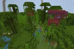 Sustainable houses in a jungle environment