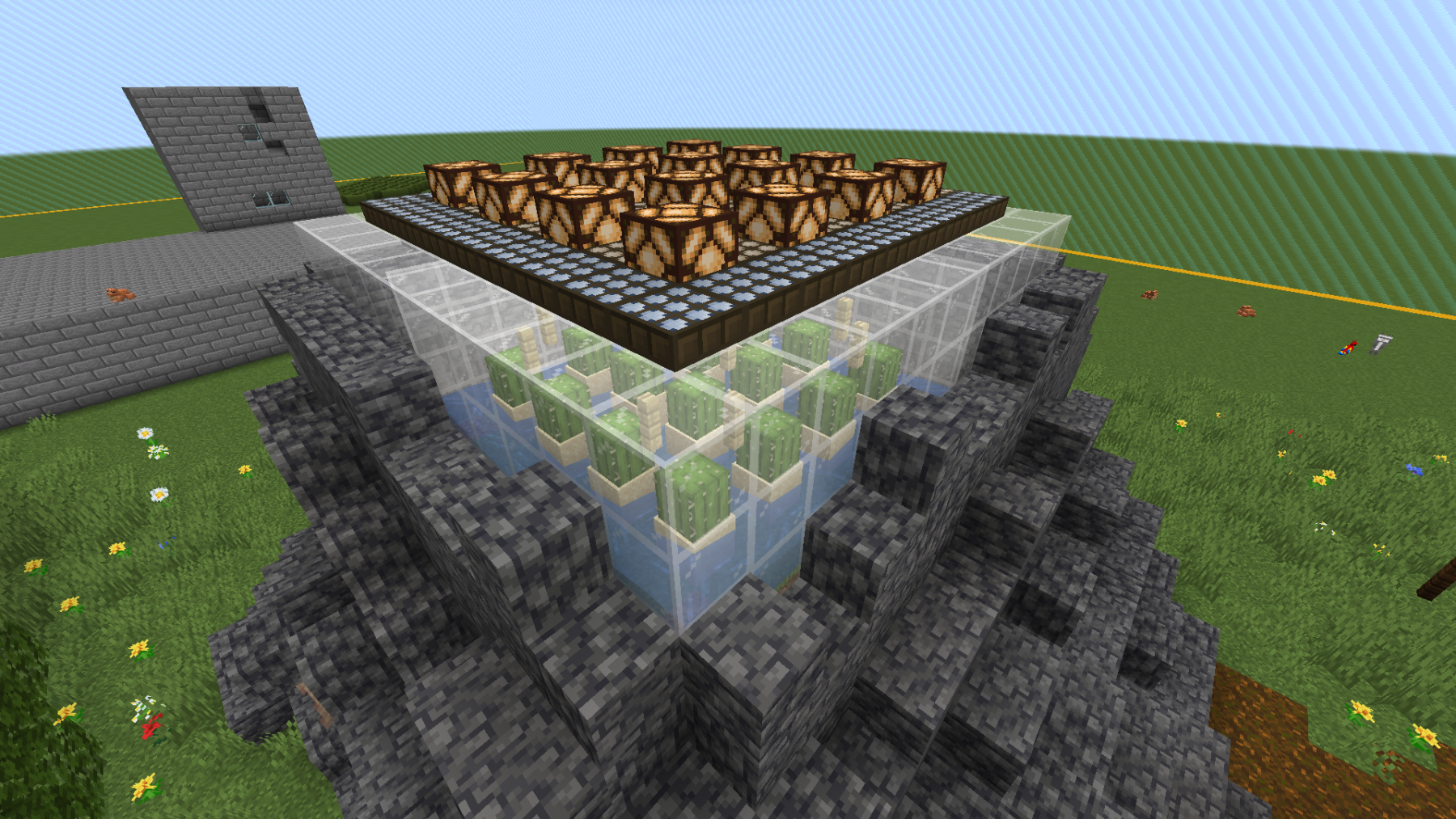 A sustainable plant farm with automated harvest system (1/2)