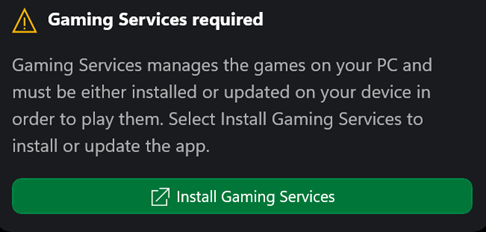 When opening the Xbox app for the first time, it might ask you to install Gaming Services. Follow the link to install them.