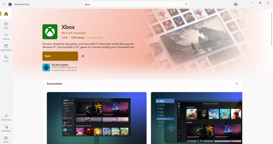 Find the Xbox app from your computer or from Microsoft Store. If you don’t have the app installed, find it from the Store and install it.