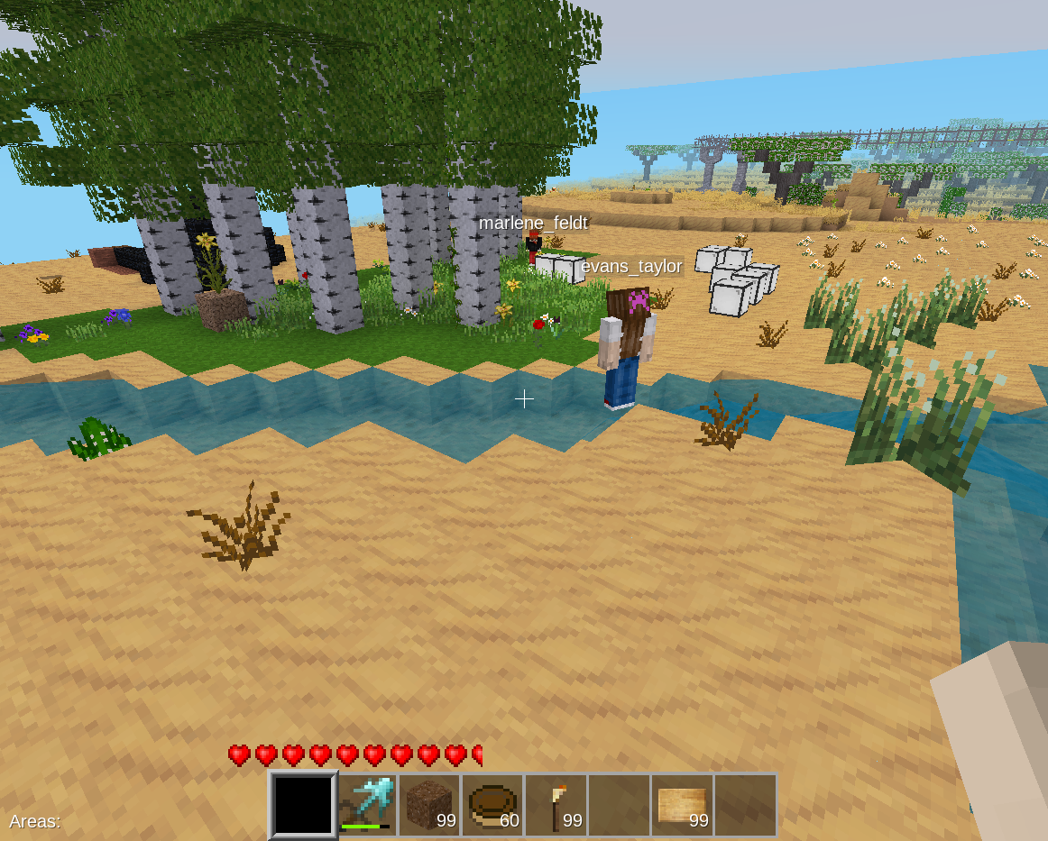 Reviving a barren desert area